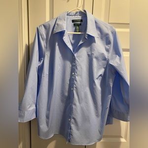 Ralph Lauren work blouse. No iron. Size 1X.  Worn only once!